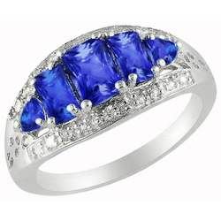 Bague Saphir Naturel 5.51 Carats