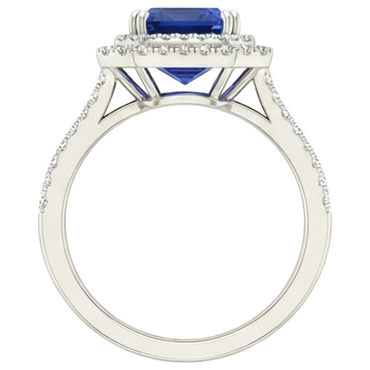 naturel diamant 5carats bague vue de profil