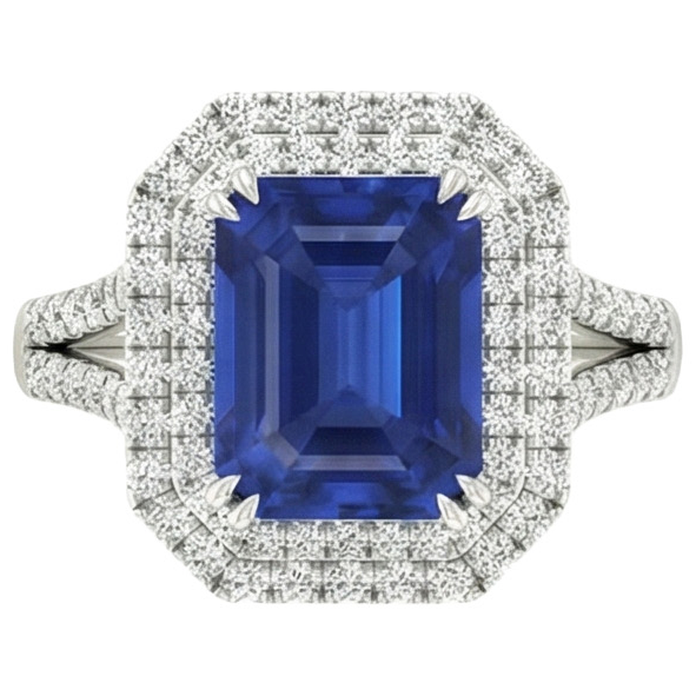 naturel diamant 5carats bague vue de face