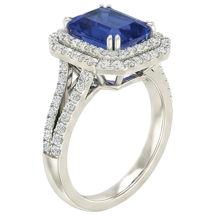 naturel diamant 5carats bague angle de côté