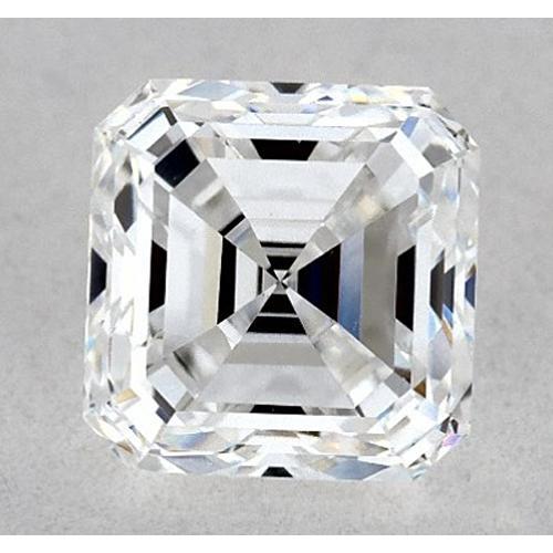 Diamant Asscher de 5 carats, non serti, couleur F, pureté VVS2, très bonne taille.