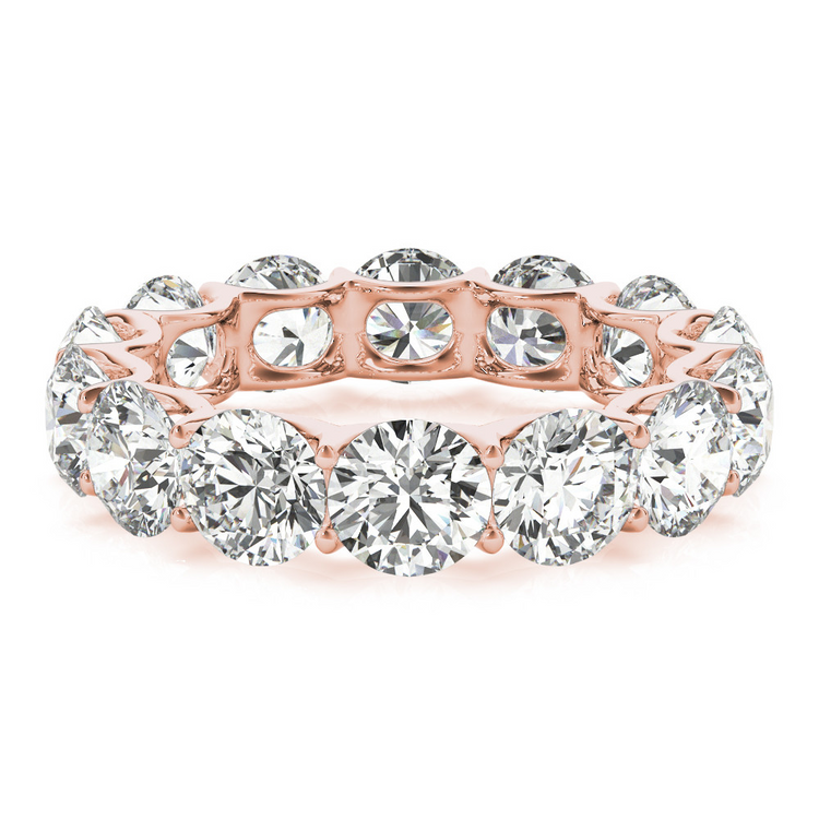 Brillant Eternity Band 5,60-carats Or Rose 14 Carats – vue de côté