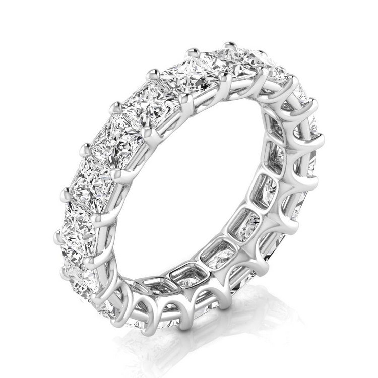 Diamant Fin Eternity Band 5,94 carats Or Blanc 14 Carats – vue principale