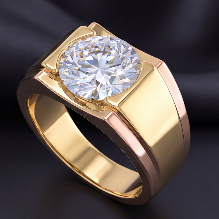Bague en diamant pour homme 5 carats
