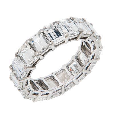 Diamant Fin Eternity Band 12,75-carats Or 14K Blanc – vue principale