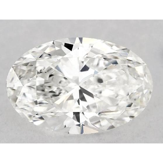 Diamant ovale de 5,5 carats, non serti, couleur F, pureté VS1, très bonne taille.