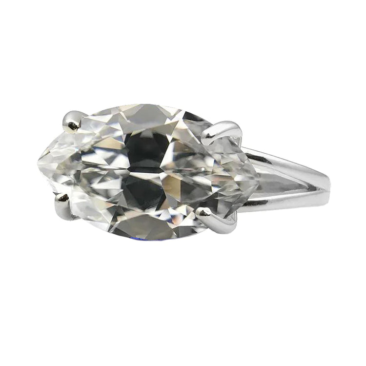 Solitaire de Fiançailles Or Blanc 14 Carats avec Diamant – vue principale