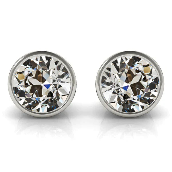 Diamant Fin Pendants d'Oreilles 5-carats Or 14K Blanc – vue principale
