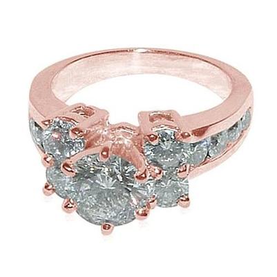 5.00 Carats Bague de Fiançailles Réel Diamant Or Rose 14K