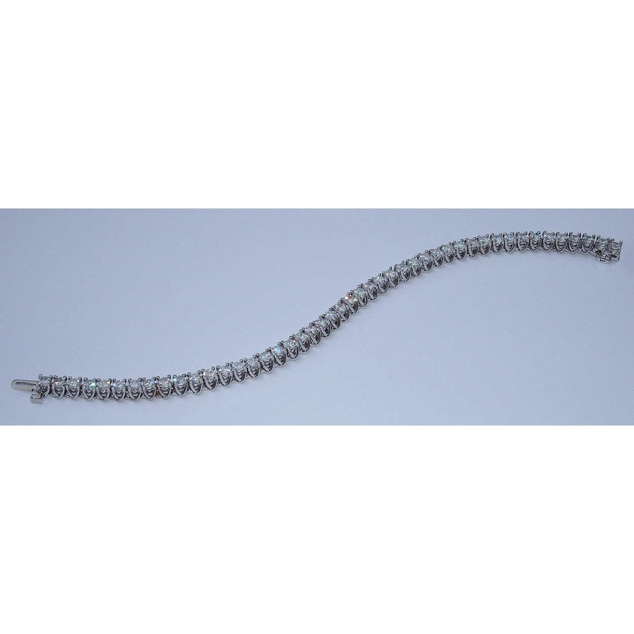 5.52 Carats Véritable Diamant Tennis Bracelet Bijoux Style Antique