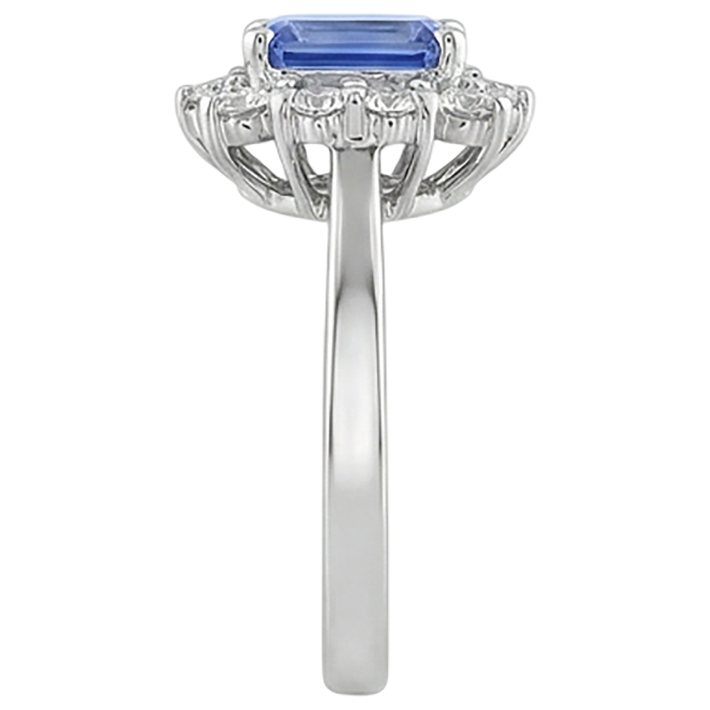 naturel tanzanite 6.20carats bague vue de profil