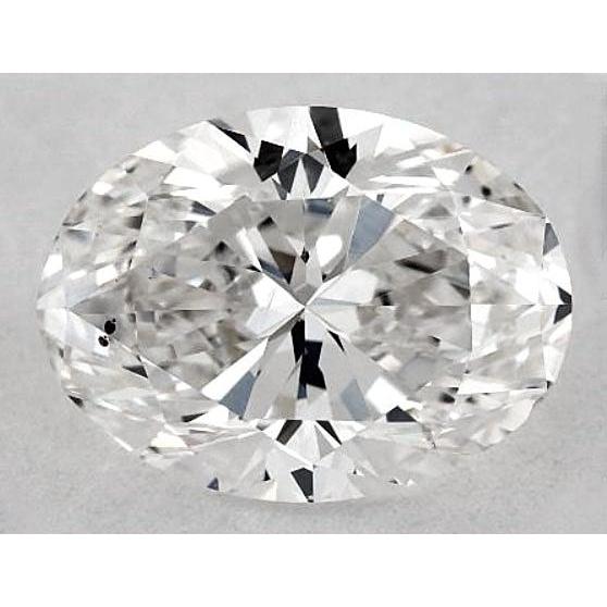 Diamant ovale de 6 carats, non serti, couleur F, pureté VVS1, très bonne taille.