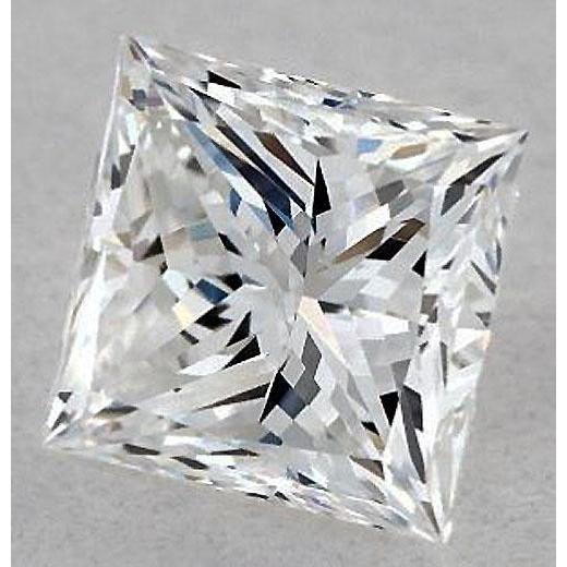 Diamant taille princesse de 6 carats, pureté E, taille VS1, excellent