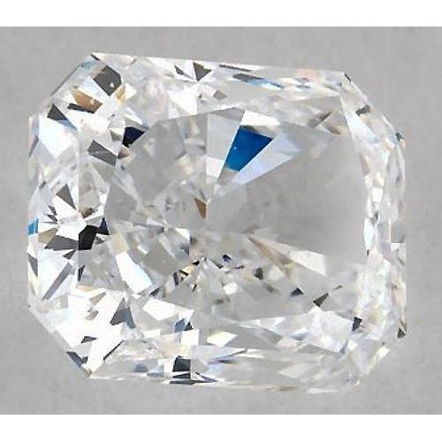 Diamant radiant de 6 carats, non serti, couleur E, pureté VS2, taille très bonne.