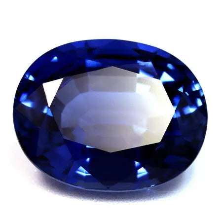 Ovale Saphir Bleu bague en Gold – vue principale
