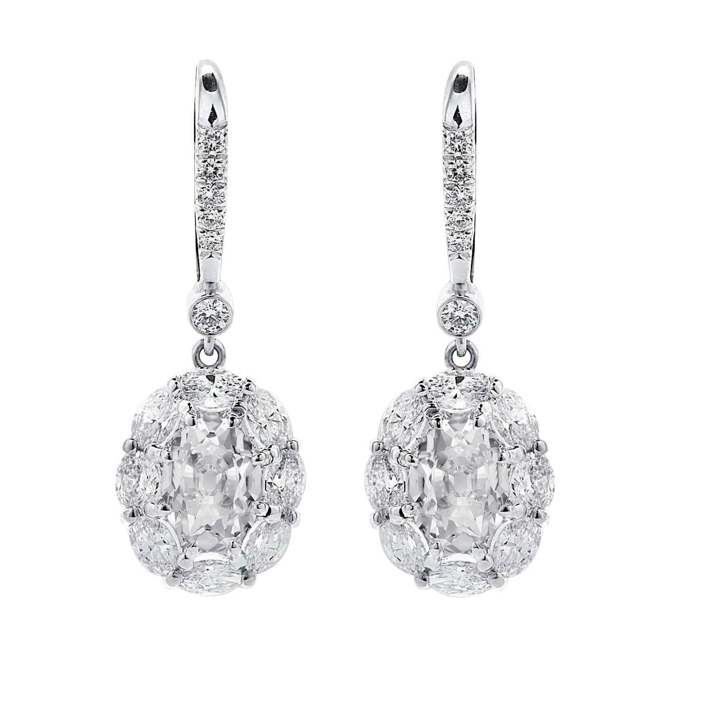 Diamant Dangle 1,50 carats Or 14K Blanc – vue principale
