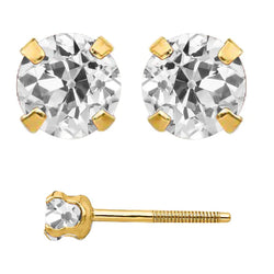 Raffiné Diamant Pendants d'Oreilles 6 carats – Or Jaune 14