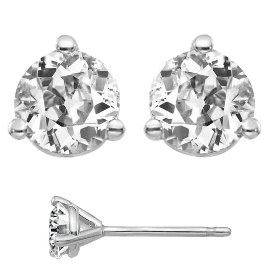 Brillant Boucles d'Oreilles 6 carats Or 14K Blanc – vue principale