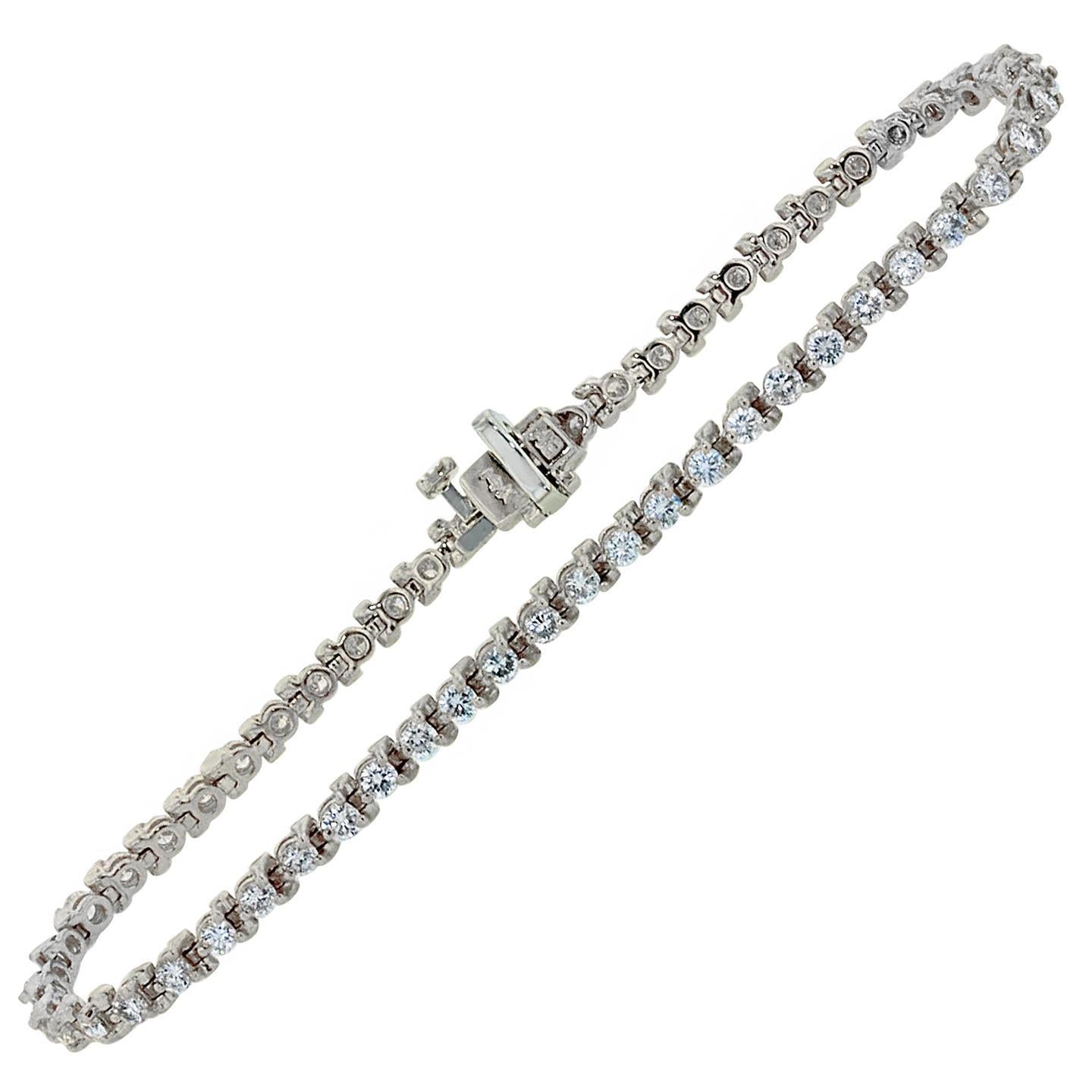 Brillant Bracelet Chaîne 0,12 carats Or Rose 14 Carats – vue principale