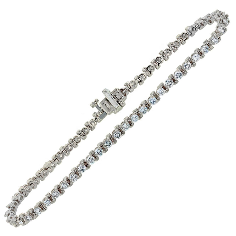Brillant Bracelet Chaîne 0,12 carats Or Rose 14 Carats – vue principale