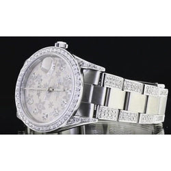 6 carats glacés diamant personnalisé Rolex montre pour hommes lunette en diamant acier inoxydable