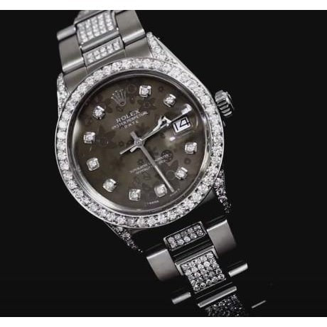 6 ct. Montre Rolex avec cadran et lunette 