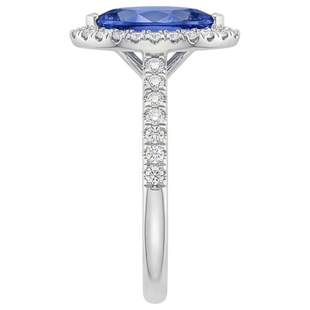 naturel marquise tanzanite 7.25carats bague sur blanc
