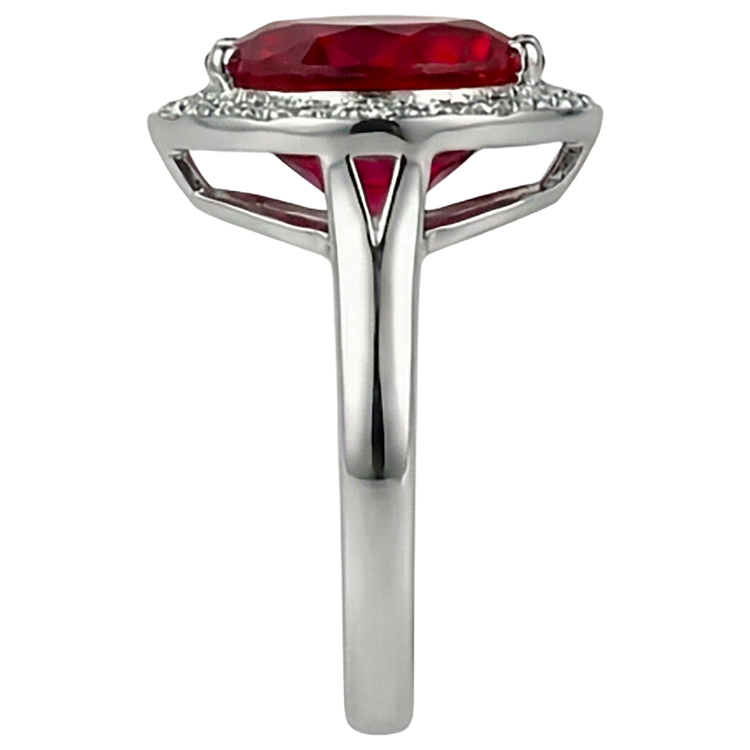 7.25 ct en or 14k belle bague en pierres précieuses rubis rouge avec bijoux en diamant