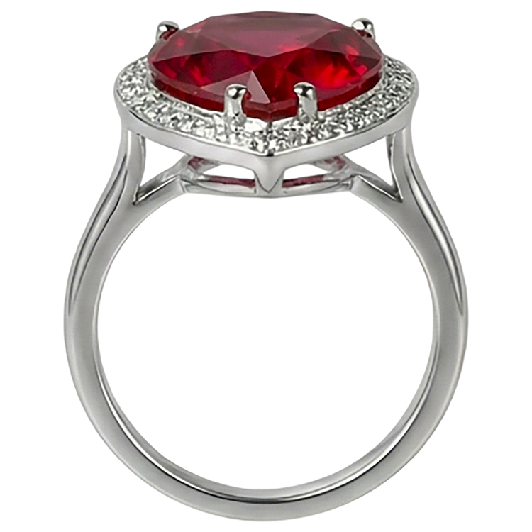 7.25 ct en or 14k belle bague en pierres précieuses rubis rouge avec bijoux en diamant
