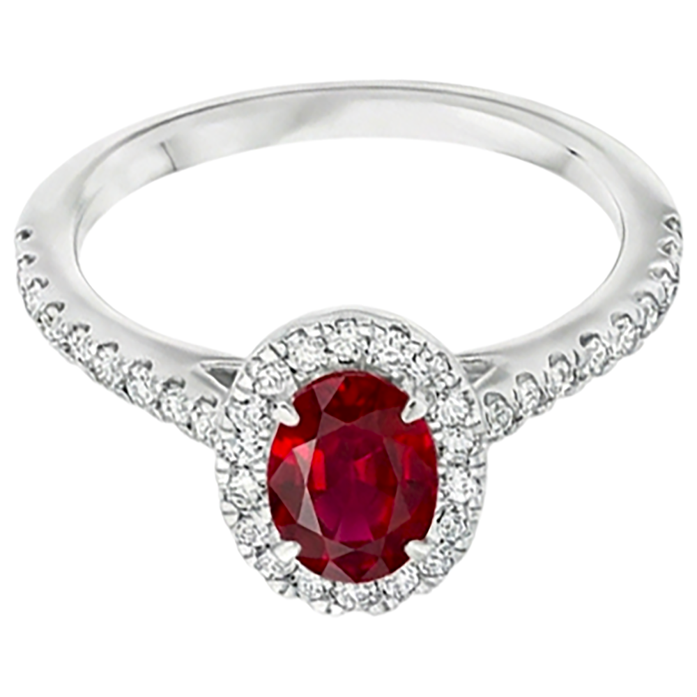 Rubis Sang de Pigeon Bague Pierre de Couleur – vue principale