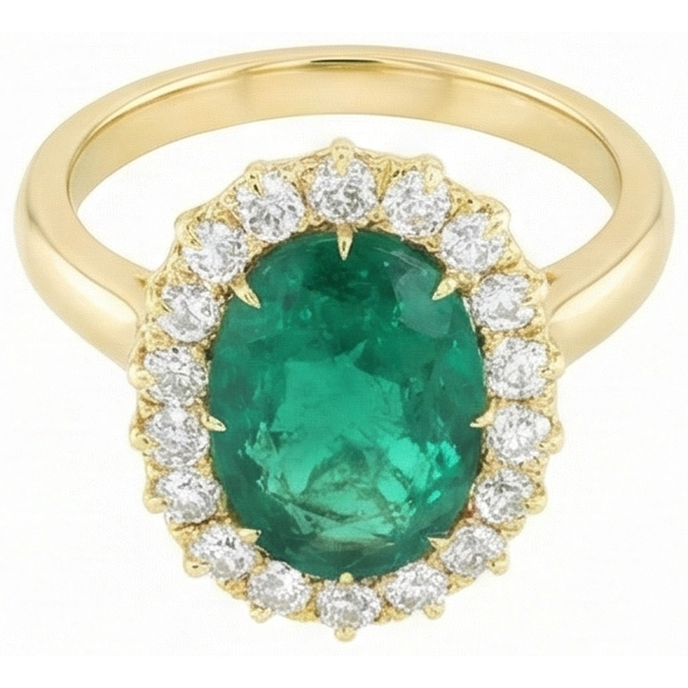 naturel oval diamant 7.50carats bague détail rapproché