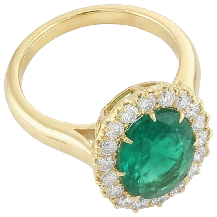 naturel oval diamant 7.50carats bague vue de dessus
