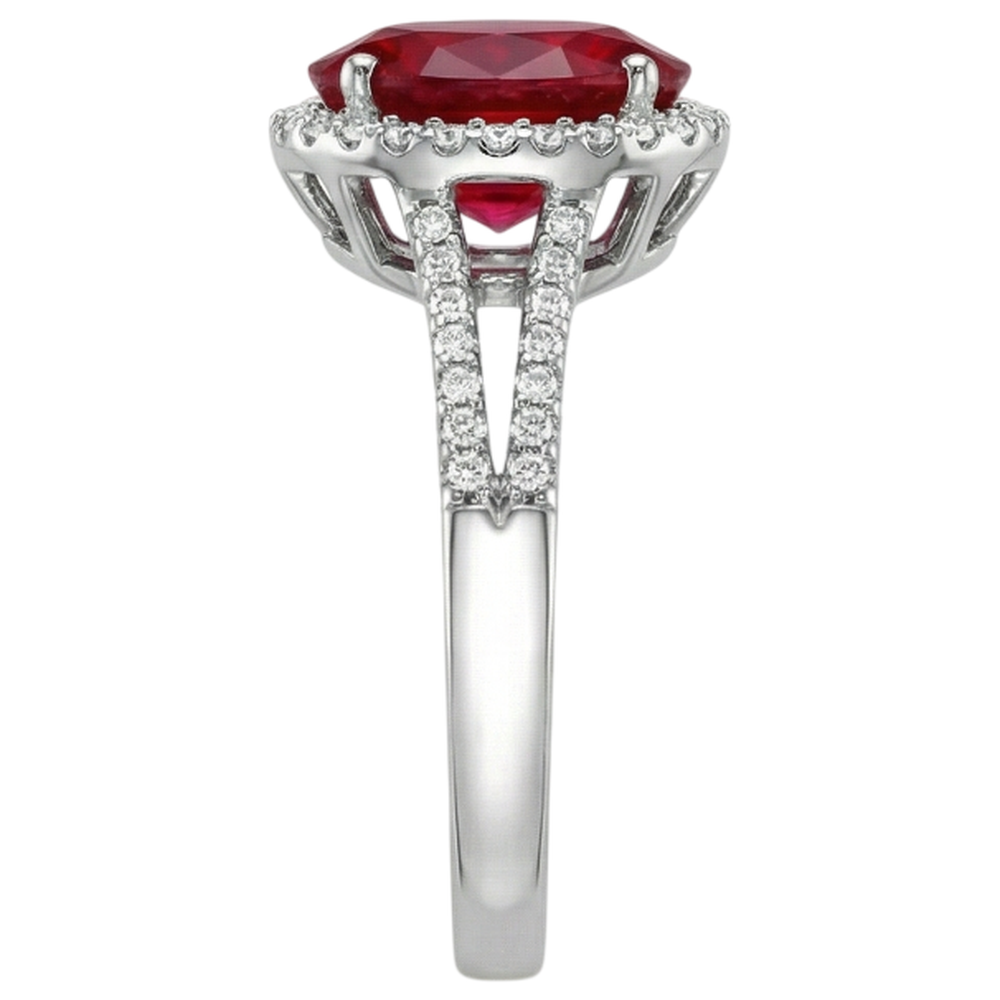 naturel oval diamant 7.50carats bague vue de dessus