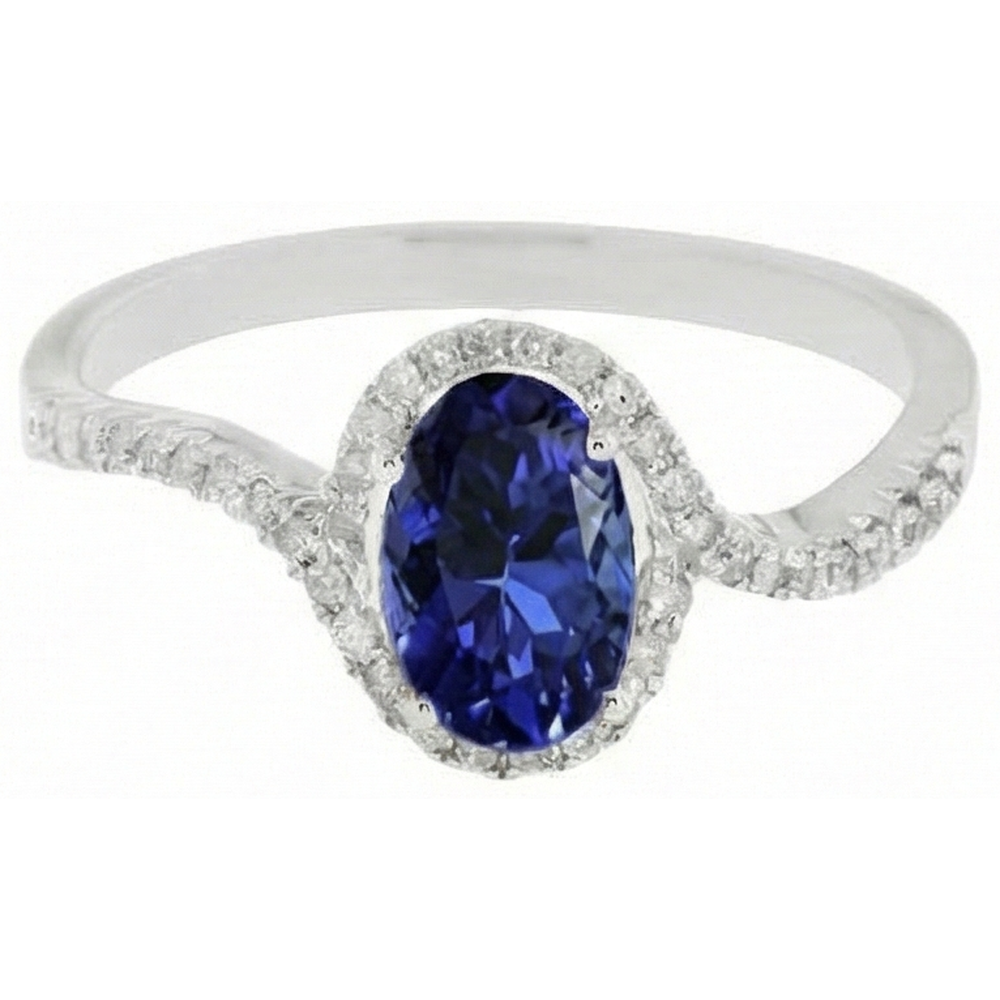 naturel oval tanzanite 7.75carats alliance détail rapproché