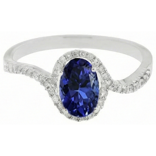 naturel oval tanzanite 7.75carats alliance détail rapproché