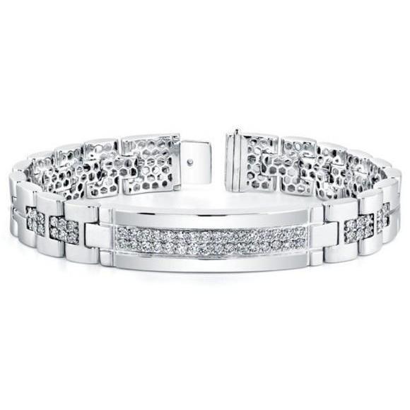 7 Carats Bracelet Pour Homme En Naturel Diamant Rond Petits Diamant 14K WG