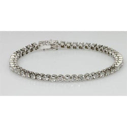Taille Ronde Brillant Bracelet Tennis – 7,50 carats en Or 14K