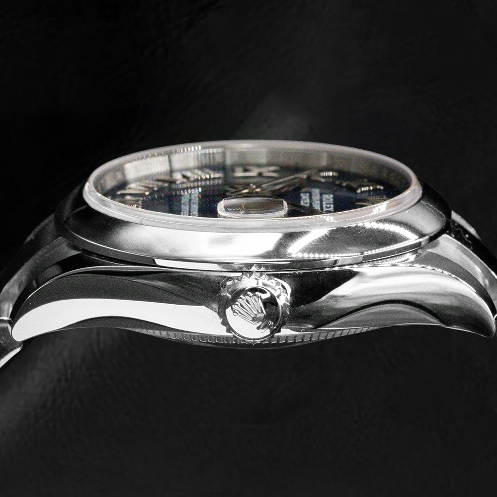 Montre pour femme Rolex Datejust 31 mm avec cadran romain bleu en acier inoxydable