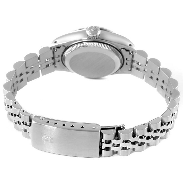 Montre Rolex dame-Datejust 26 mm en acier inoxydable avec cadran argenté