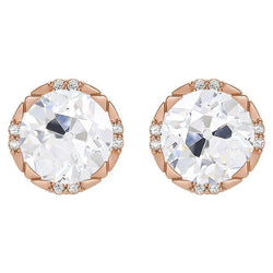 Éblouissant Diamant Fin Puces d'Oreilles 3 carats
