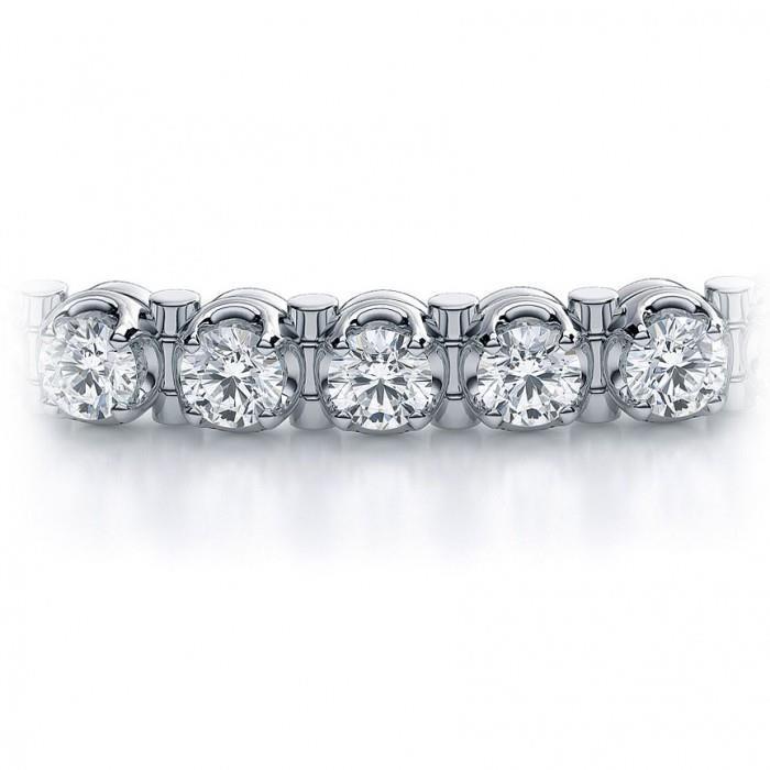 7.20 Carats Bracelet Tennis Réel Diamant Rond Serti Griffes Or Blanc 14K