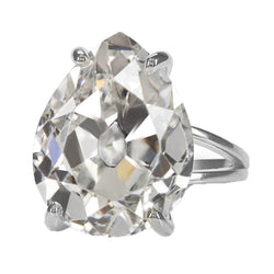 Solitaire de Fiançailles Or Blanc 14 Carats – Brillant Taille