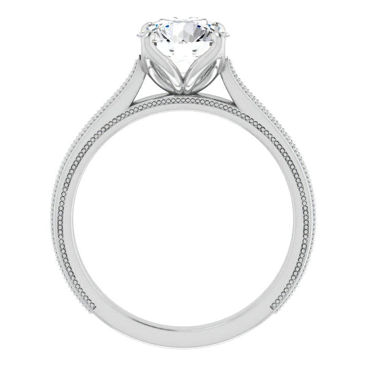 Diamant Bague Mono-Pierre – vue de profil