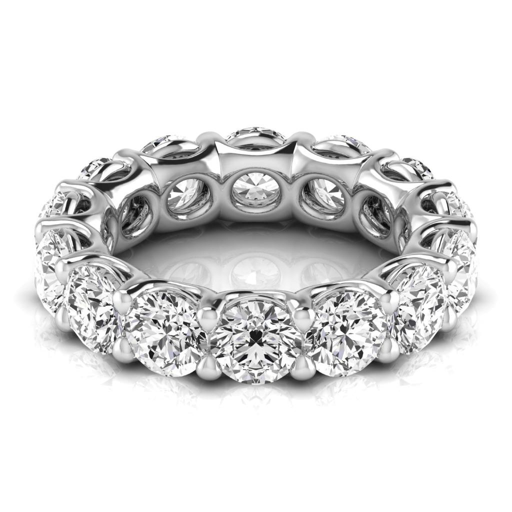Diamant Fin Eternity Band 7-carats Or 14K Blanc – vue de face