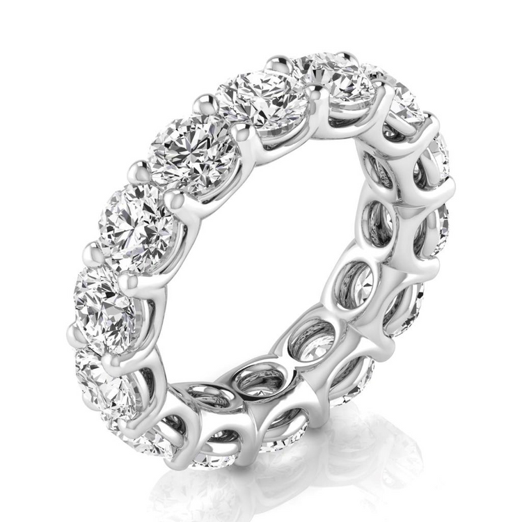 Diamant Fin Eternity Band 7-carats Or 14K Blanc – vue de côté