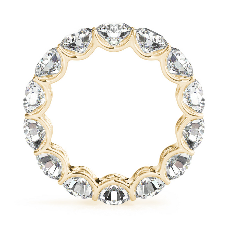 Eternity Band Or Jaune 14 Carats avec Diamant Fin – vue de côté
