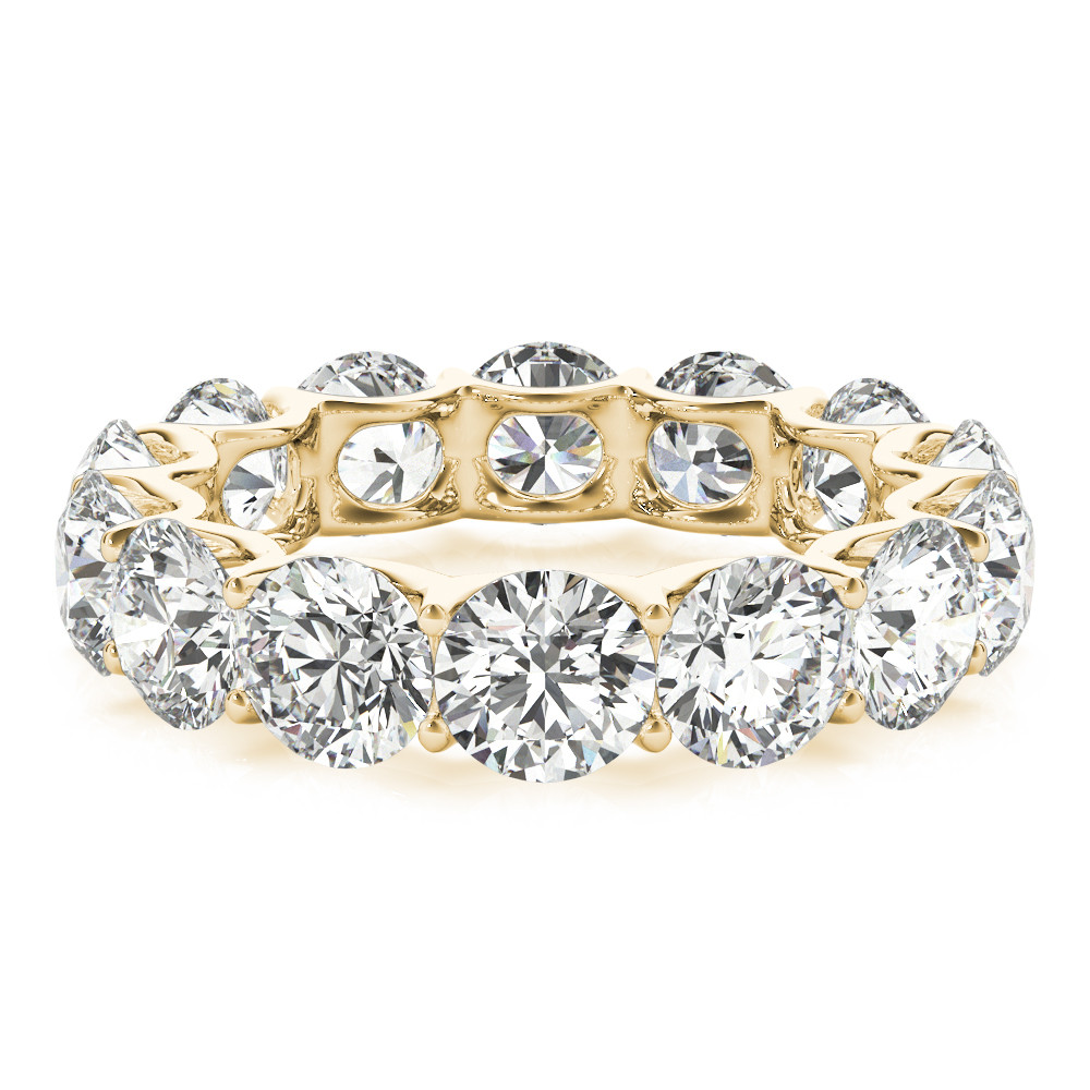 Diamant Fin Eternity Band 7 carats Or Jaune 14 Carats – vue d'angle