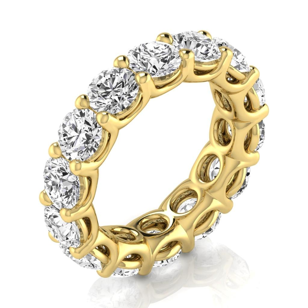 Taille Brillant Diamant Fin bague en Or Jaune 14 Carats – vue principale