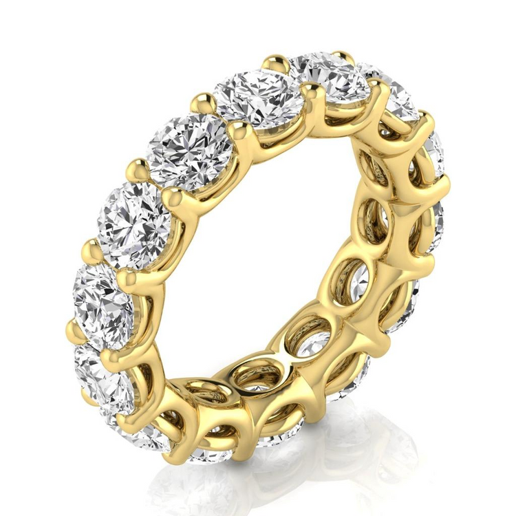Taille Brillant Diamant Fin bague en Or Jaune 14 Carats – vue principale