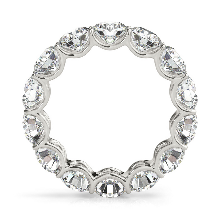 Diamant Eternity Band 7 carats Or Blanc 14 Carats – vue de face
